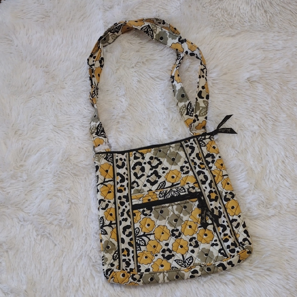 Vera Bradley Yellow Floral Quilted Crossbody
